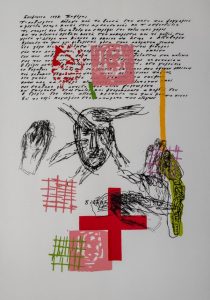 Μιχαήλ Φαλκώνης, Κράτησα τη ζωή μου, μεταξοτυπία, 2025, 90x62 εκ.