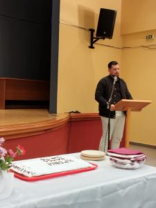 Ο δήμαρχος Ηλιούπολης Ευστάθιος Ψυρρόπουλος στην κοπή της πίτας του Μουσείου Εθνικής Αντίστασης