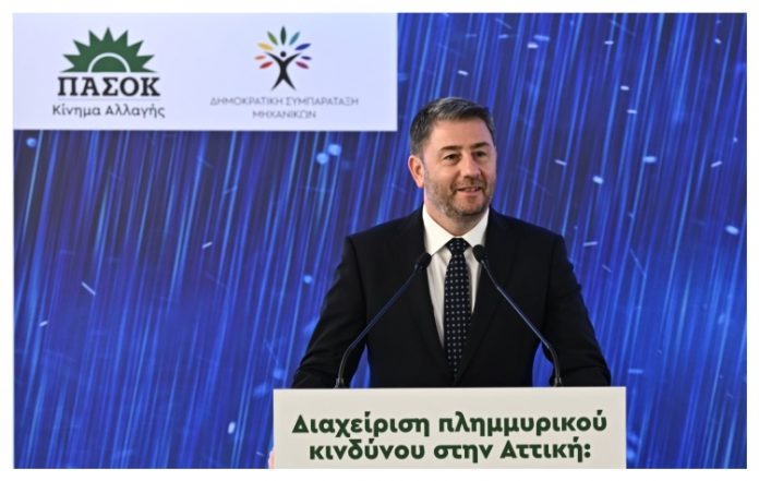 Τις «αντιπλημμυρικές» προτάσεις του ΠΑΣΟΚ για την Αττική κατέθεσε ο Νίκος Ανδρουλάκης